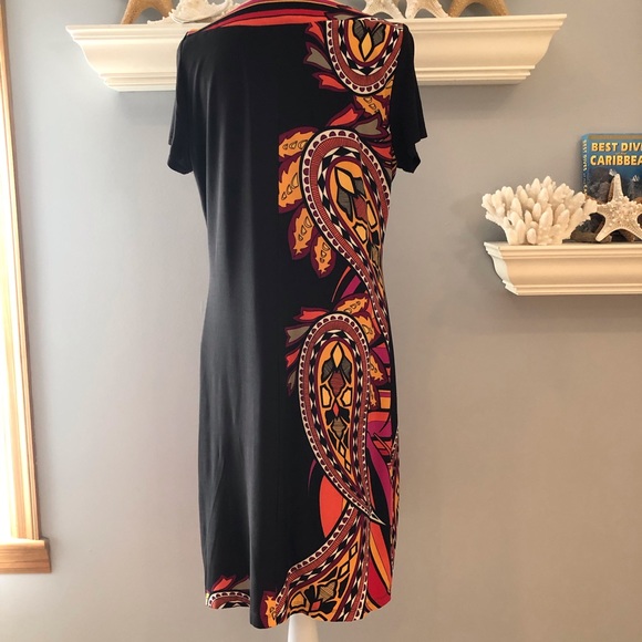 Gorgeous!!! EUC Ronni Nicole multi colored print dress size 14 - Picture 2 of 9